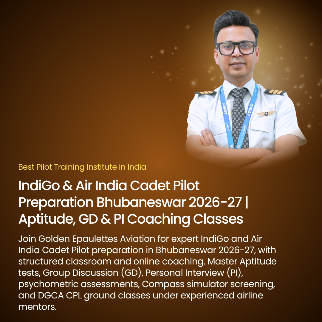 IndiGo & Air India Cadet Pilot Preparation Bhubaneswar 2026-27 | Aptitude, GD & PI Coaching Classes